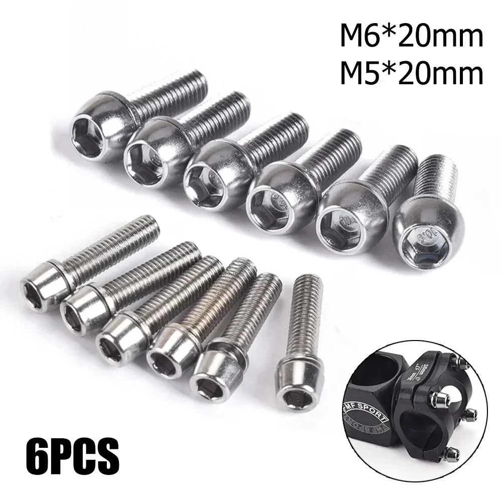 Handlebar Riser Stem - 6pcs/set Bicycle Handlebar Screws Titanium-plated Colorful