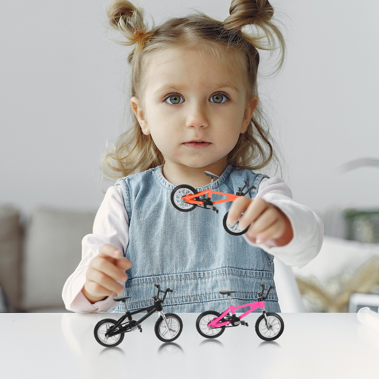 Mountain Biking Game - 4Pcs Mini Finger Mountain Bicycle Alloy