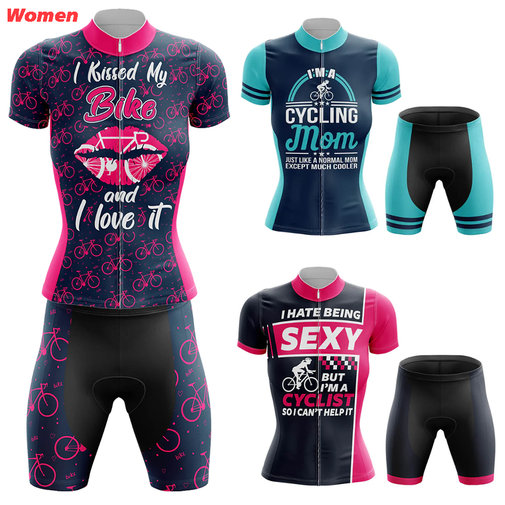 I Kissed My Bike Polyester Cyc - Mountain Biking Outfits Women บทวิจารณ์และราคา