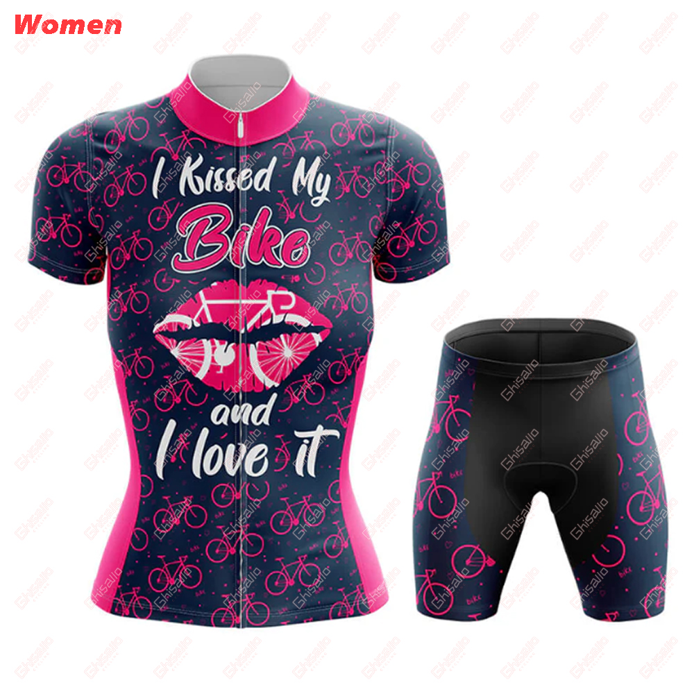 I Kissed My Bike Polyester Cyc - Mountain Biking Outfits Women บทวิจารณ์และราคา