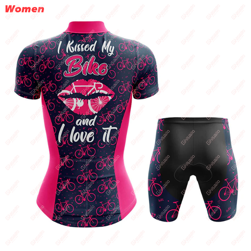 I Kissed My Bike Polyester Cyc - Mountain Biking Outfits Women บทวิจารณ์และราคา