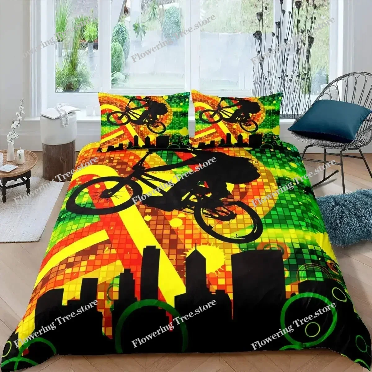 Bicycle Duvet Cover Set Microf - Mountain Biking Game บทวิจารณ์และราคา