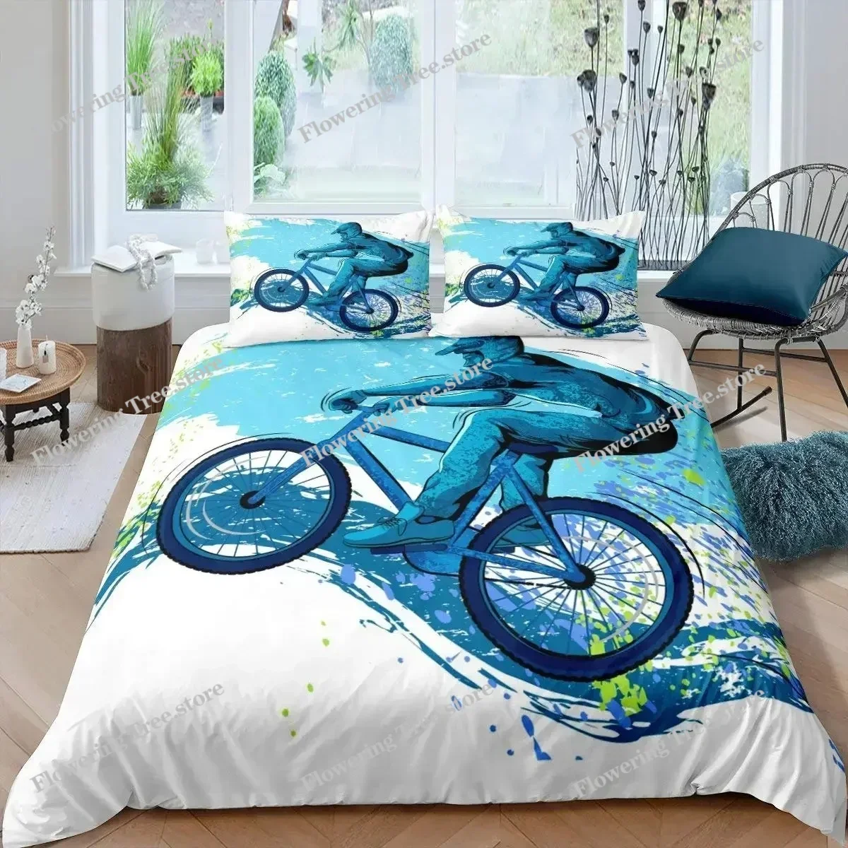 Bicycle Duvet Cover Set Microf - Mountain Biking Game บทวิจารณ์และราคา