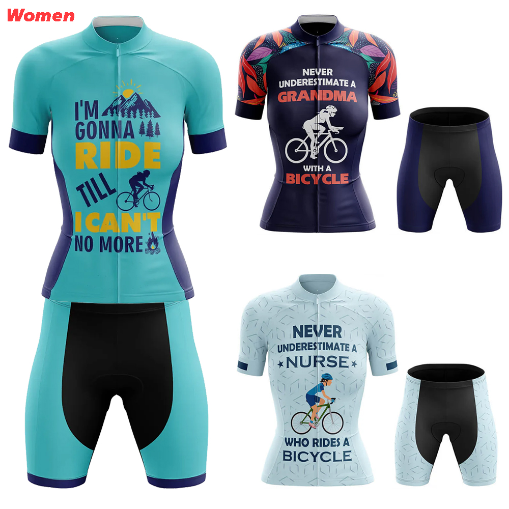 New Grandma Polyester Cycling  - Mountain Biking Outfits Women บทวิจารณ์และราคา