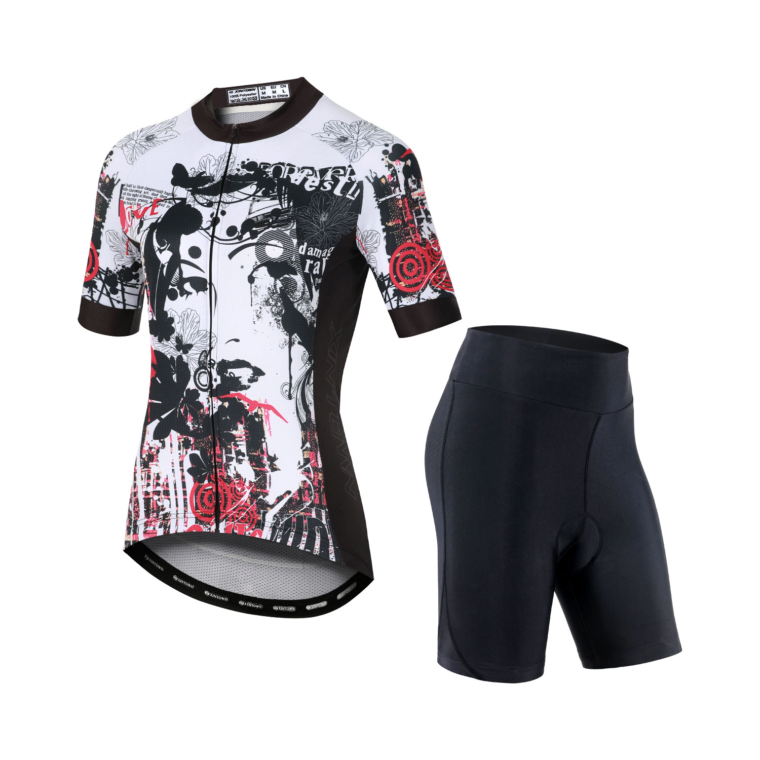 New Cycling Jersey Set Cycling - Mountain Biking Outfits Women บทวิจารณ์และราคา