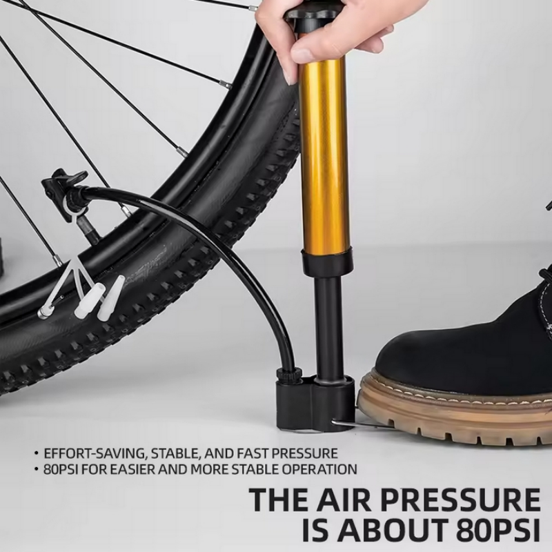 MTB Bicycle Pump 80 PSI Bike M - Mountain Biking Apparel บทวิจารณ์และราคา