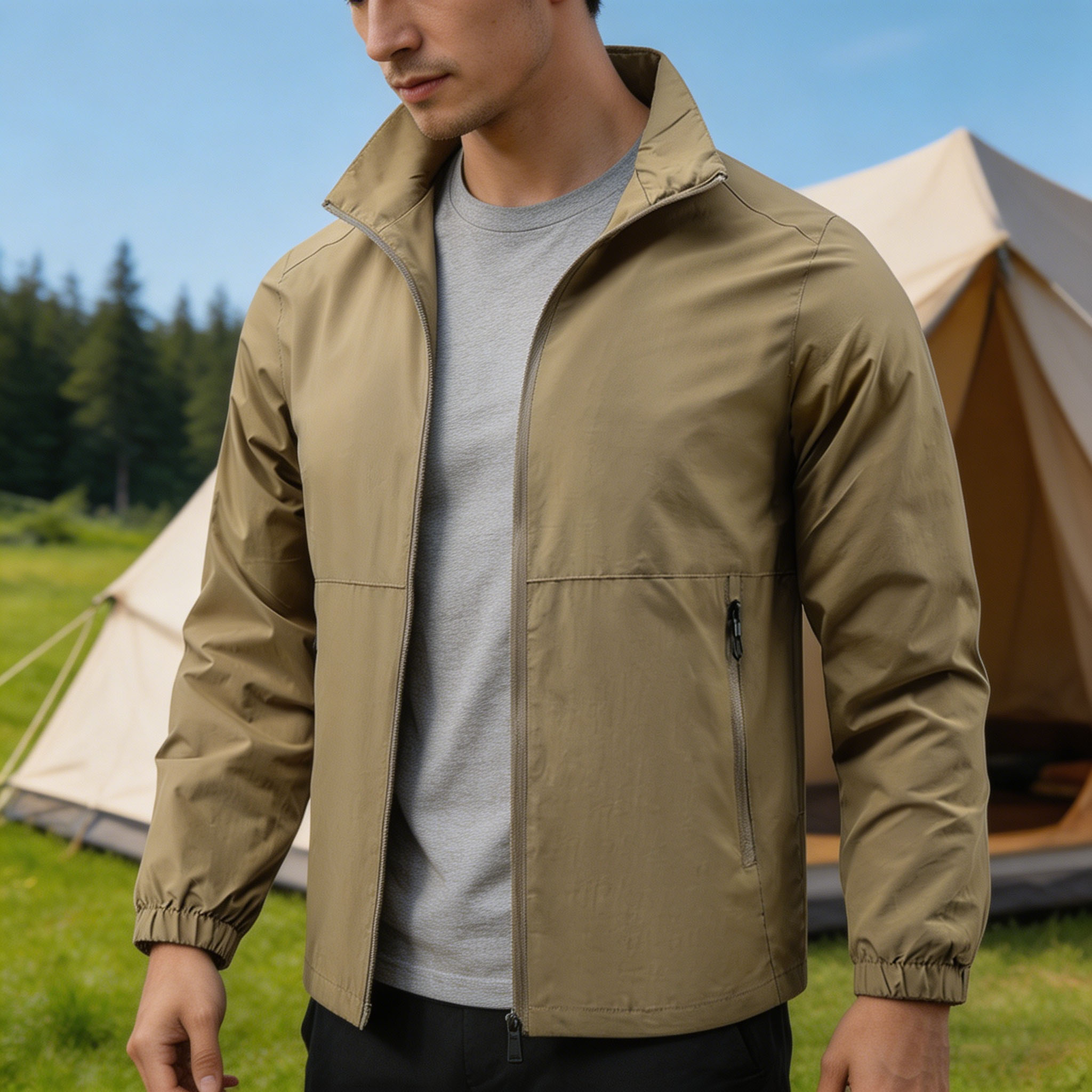 New Jacket Men Outdoor Fishing - Mountain Biking Camp บทวิจารณ์และราคา