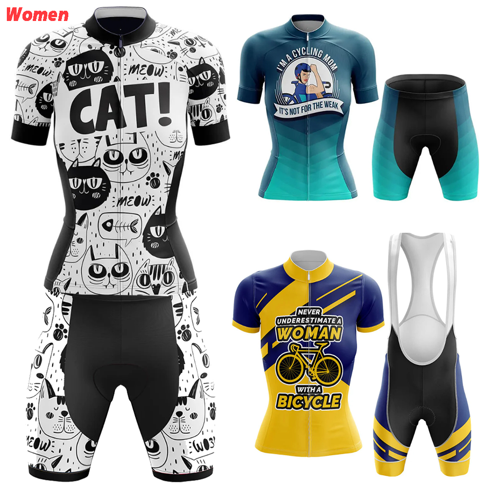 Cat Sleeveless Polyester Cycli - Mountain Biking Outfits Women บทวิจารณ์และราคา
