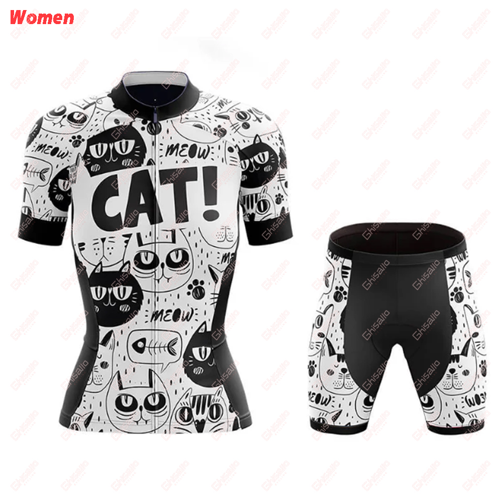 Cat Sleeveless Polyester Cycli - Mountain Biking Outfits Women บทวิจารณ์และราคา