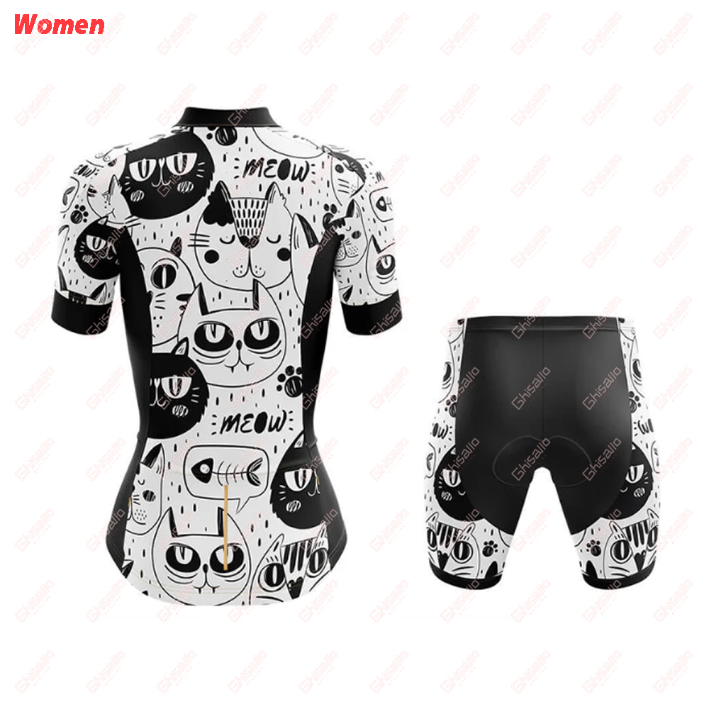 Cat Sleeveless Polyester Cycli - Mountain Biking Outfits Women บทวิจารณ์และราคา