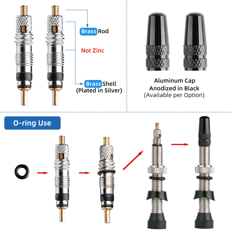 Bicycle No Tube Presta/FV Valv - Tubeless Valve Core บทวิจารณ์และราคา