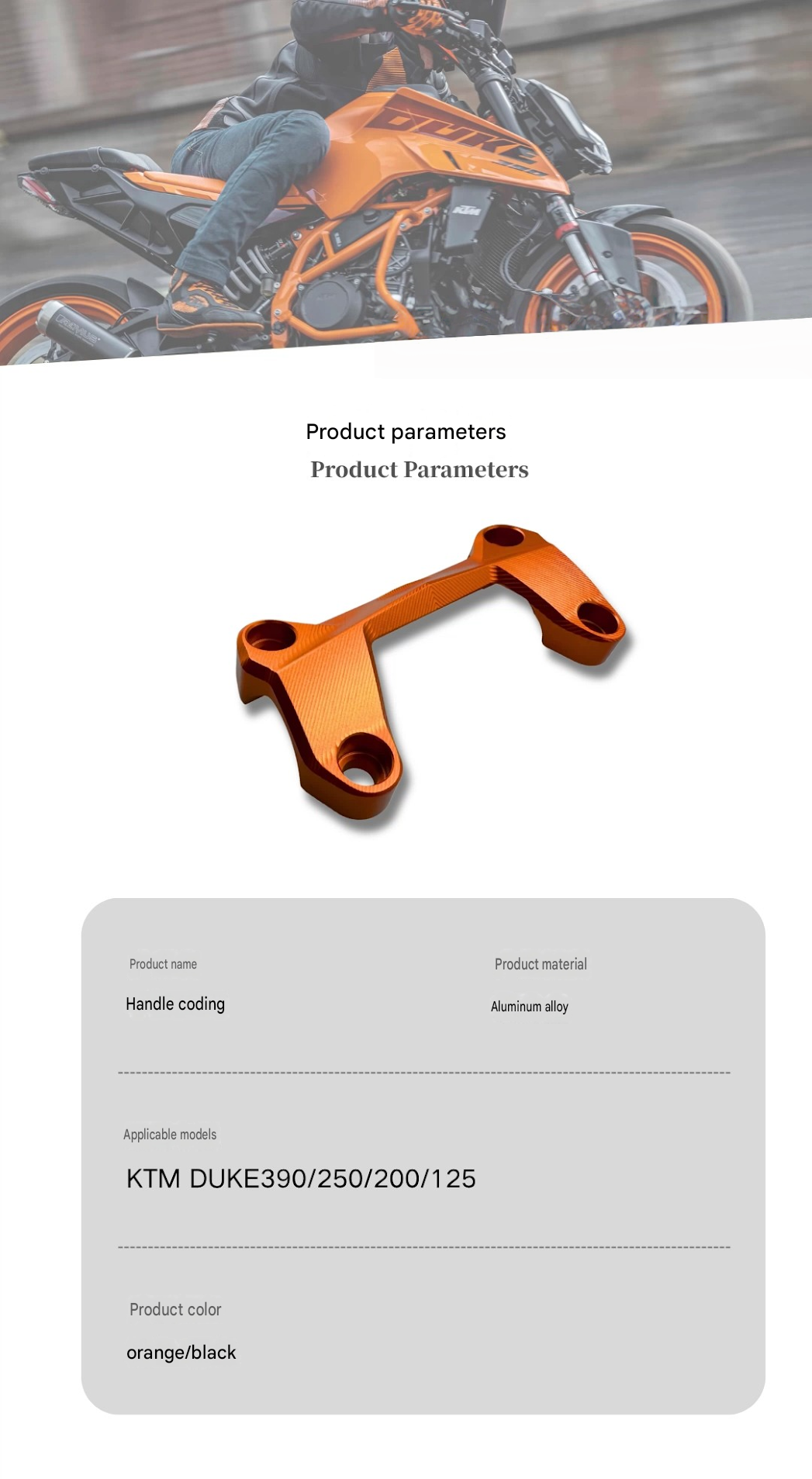 For KTM DUKE 390 250 200 125 C - Handlebar Riser Stem บทวิจารณ์และราคา